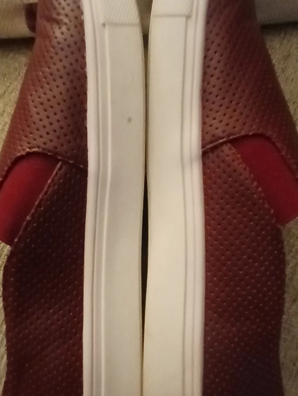 Wanted Women's Wine Perforated Slip-On Sneakers Espadrilles Sz 7.5